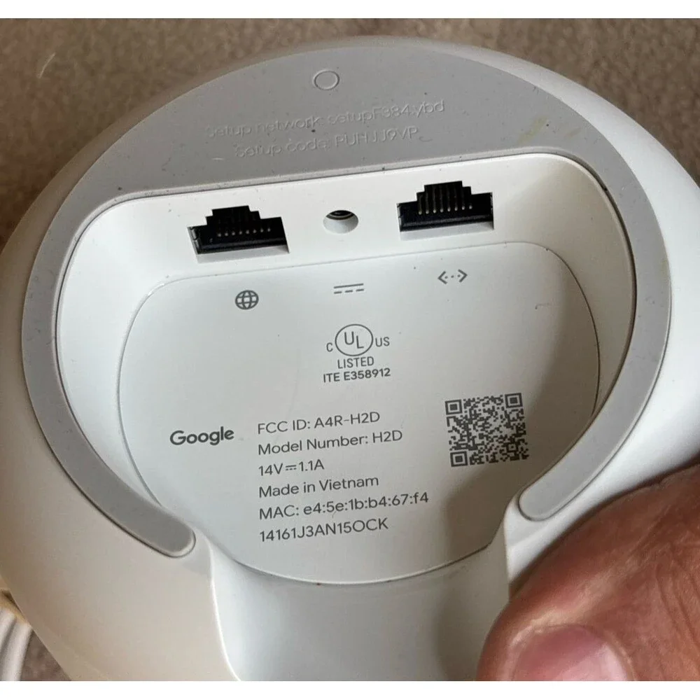 Google Nest Wifi Mesh System H2D Router and H2E WiFi Point/Assistant/Speaker